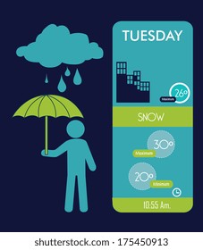 weather design over blue background vector illustration 