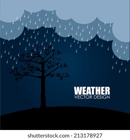 Weather design over blue background, vector illustration