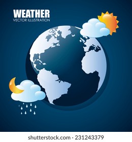 Weather design over blue background,vector illustration