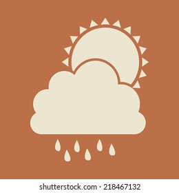 Weather design over orange background, vector illustration