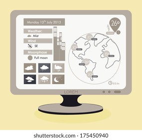 weather design over  pink background vector illustration 