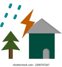 weather and disaster icon group created in colorful style