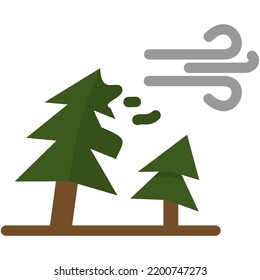 Wetter- und Katastrophensymbol-Gruppe in buntem Stil