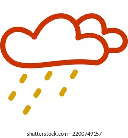 weather and disaster icon group created in colored line style