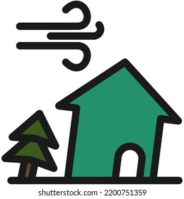 weather and disaster icon group created in color style