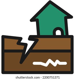 weather and disaster icon group created in color style