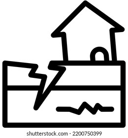 weather and disaster icon group made in line style