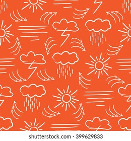 Weather doodle orange