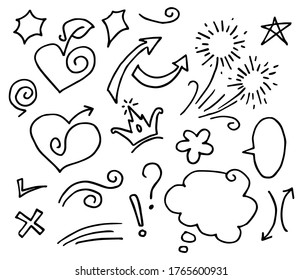 ilustración del conjunto de vector del doodle meteorológico con vector de estilo de línea de dibujo manual.
