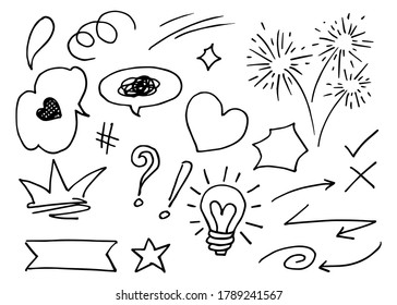 ilustración del conjunto de vector del doodle meteorológico con vector de estilo de línea de dibujo manual.