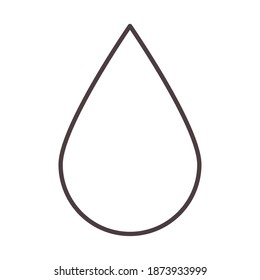 weather drop rain climate vector illustration line icon style