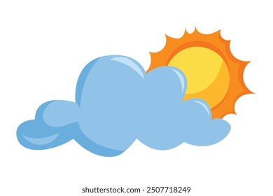 Weather Element Flat Sticker Design