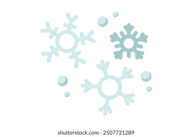 Weather Element Flat Sticker Design