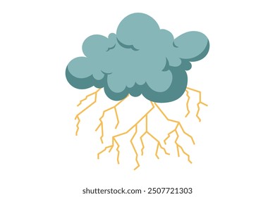 Weather Element Flat Sticker Design