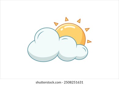 Weather Element Flat Sticker Design