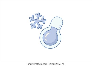 Weather Element Flat Sticker Design