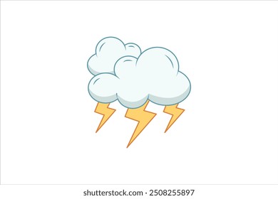 Weather Element Flat Sticker Design