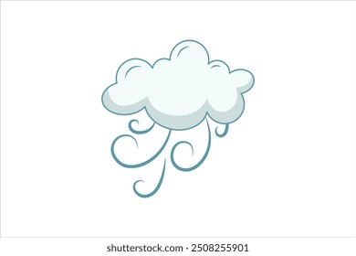 Weather Element Flat Sticker Design