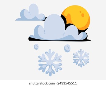 weather element season design with modern illustration climate concept style for atmospheric condition