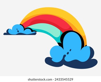 weather element season design with modern illustration climate concept style for atmospheric condition