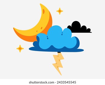 weather element season design with modern illustration climate concept style for atmospheric condition