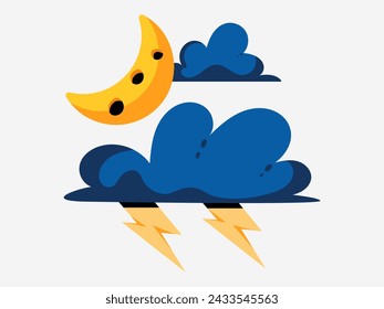weather element season design with modern illustration climate concept style for atmospheric condition