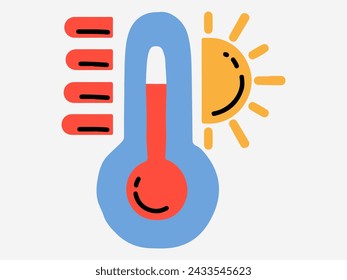 weather element season design with modern illustration climate concept style for atmospheric condition