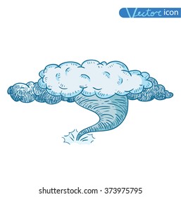 Weather Elements Tornado Vector Illustration Stock Vector Royalty Free