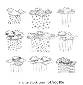 weather elements, vector illustration.