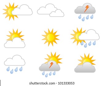 Weather. EPS 8 file.  The File contains no transparency and Blend Modes.