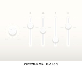 Weather equalizer with mixing console faders