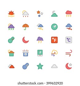 Weather flat bold vector icon 5