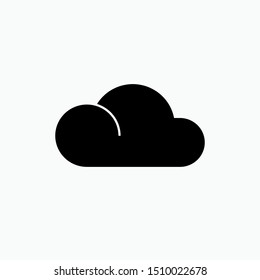 Weather Flat Icon : Cloudy - Vector, Sign and Symbol for Design, Presentation, Website or Apps Elements.