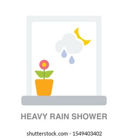 weather flat icon on white transparent background. You can be used radius icon for several purposes.