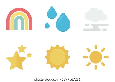 weather flat icon set bundle 07