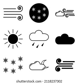 Icono Plano Del Clima Aislado En Fondo Blanco