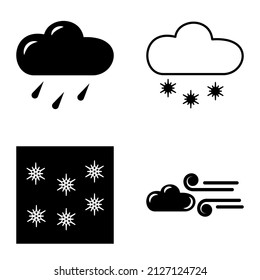 Icono Plano Del Clima Aislado En Fondo Blanco