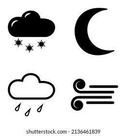 Icono Plano Del Clima Aislado En Fondo Blanco