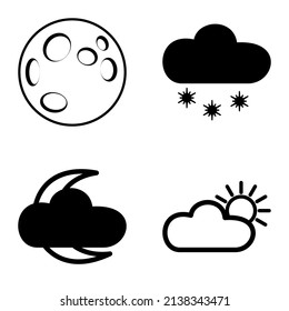 Wetterflat-Symbol einzeln auf weißem Hintergrund