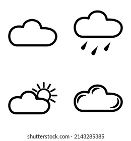 Icono Plano Del Clima Aislado En Fondo Blanco