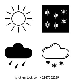 Icono Plano Del Clima Aislado En Fondo Blanco