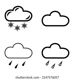 Icono Plano Del Clima Aislado En Fondo Blanco