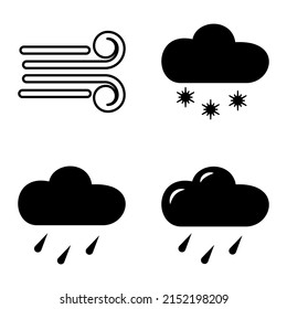 Icono Plano Del Clima Aislado En Fondo Blanco