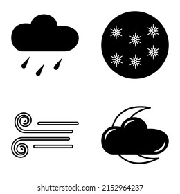 Icono Plano Del Clima Aislado En Fondo Blanco