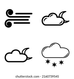 Icono Plano Del Clima Aislado En Fondo Blanco