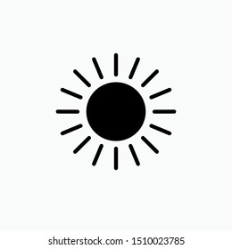 Weather Flat Icon : Sunny - Vector, Sign and Symbol for Design, Presentation, Website or Apps Elements.