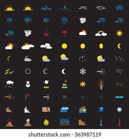 weather flat icons