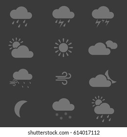weather flat icons