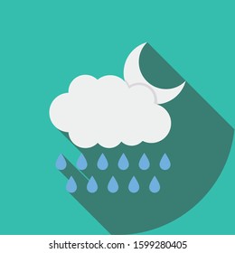 Weather Flat icons for cloud  & rain 