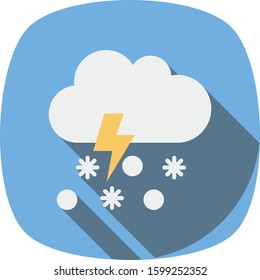 Weather Flat icons for cloud  & snowfall 